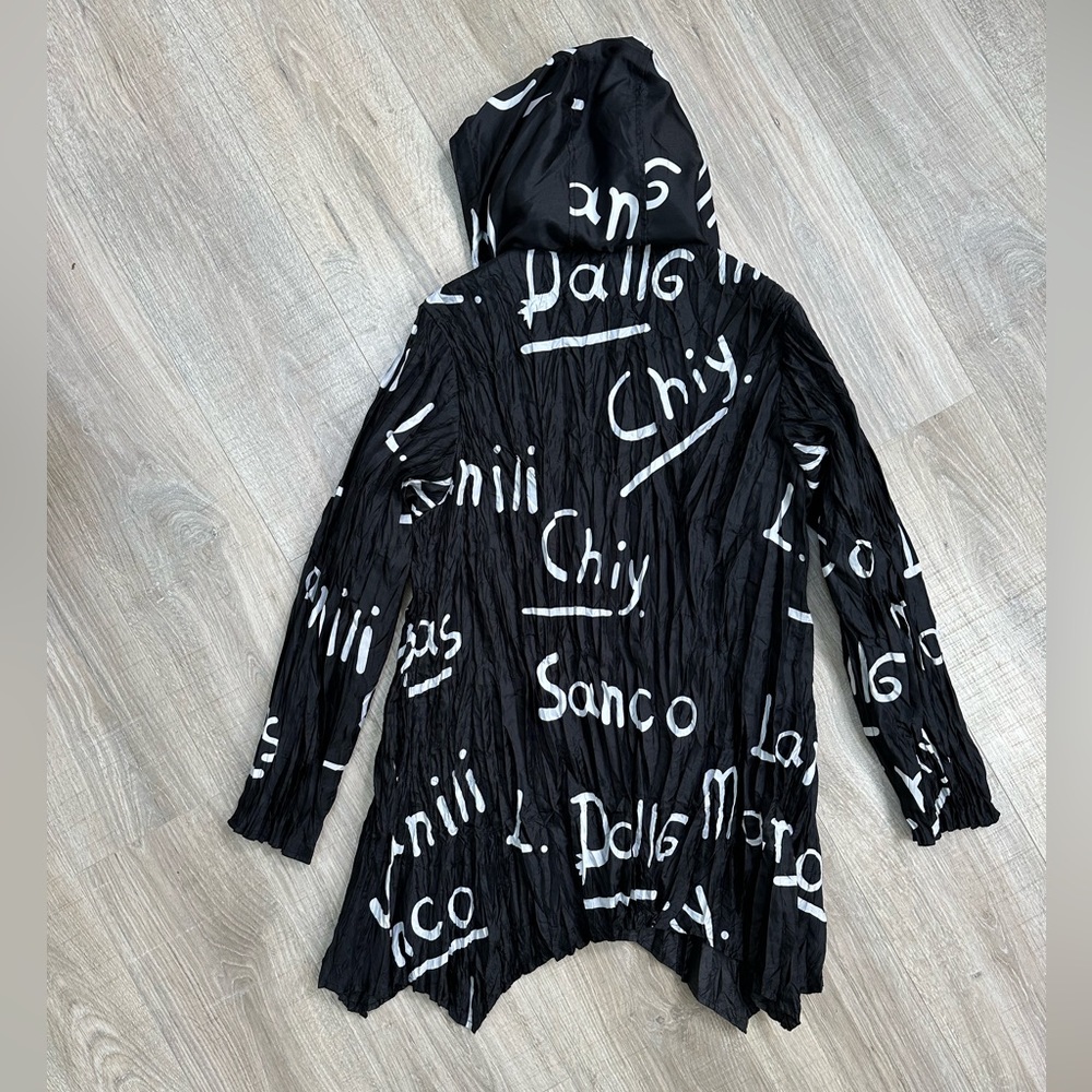 Neo Noble Graffiti Print Artsy Style  Reversible Art To Wear Jacket Size L